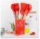 Cooking Doll 12 Pcs Wooden Silicone Cooking Set Colour Red