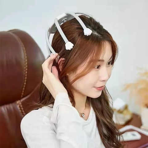 Intelligent Electric Head Massager Massager - White