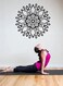 Spoil Your Wall Yoga Design Wall Decals Black 60x60cm