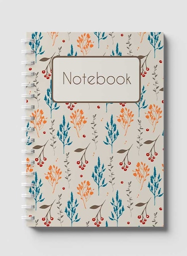 Lowha Spiral Notebook With 60 Sheets And Hard Paper Covers With Notebook Floral Design, For Jotting Notes And Reminders, For Work, University, School