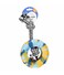 Duvo+ Rubber Tire Smash &amp; Cotton Rope Multicolour, S, 28x14x4.1cm