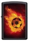 Zippo Lighter Model 218 Ci412374 Soccer Ball On Fire Design