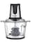 Sonashi Food Chopper With Mincer Grinder Function, Glass Bowl And Quad Blade With Egg Beater, Garlic Peeler &amp; Scraper Blade 3 L 500 W SMC-23G Black/Silver