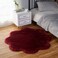 Super Soft Rabbit Fur Flower Design Living Room Carpet With Anti Slip Bottom (Size 80CM)