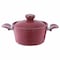 &quot;Ideal Home Granite Cooking Pot With Lid - 20 cm - Red &quot;