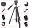 Coopic Cp-Vt05 Iii, Foldable Tripod With Max Height 190Cm/74.80Inch With Horizontal Fluid Pan Head For Camera And Camcorder Photography Load Up To 5Kg.