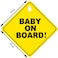 Rubik Baby on Board Car Sign with Suction Cup for Car Rear Window, Reflective Vehicle Car Signs, Kids Safety Warning Sign Universal Fit(12x12cm)