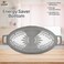 LIFE SMILE Fish Frying Pan With lid, Granite Coating Non Stick Oval Frying pan 100% PFOA FREE, Oven Safe (Shallow, Gray)