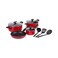 Bergner Non-Stick Cookware Set Red 10 PCS