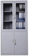 Galaxy Design Heavy Duty Four Door Glass and Steel Built Cabinet Grey Color - Size (L x D x H) 90 x 40 x 180 cm Model GDF-FC06.