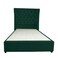 In House Lychee Velvet Bed Frame - Queen - 200x140 cm - Dark Green