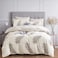 GOLDEN HOME  6-Piece King Size Duvet Cover Set, 1 Duvet Cover + 1 Fitted Sheet + 4 Pillow Cases, Microfibre, Muesli