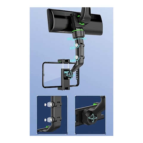 360 Degree Rotating Rearview Mirror Multifunctional Car Phone Holder Adjustable Support Hanging Clip Bracket Cell Phone Holder For 4.0-6.1 Inch Mobile
