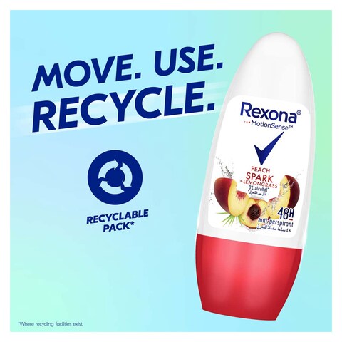 Rexona Peach Spark Women Antiperspirant Deodorant + Powder Dry Antiperspirant Deodorant - 50 ml