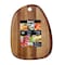 BILLI Pebble Shaped Acacia Cutting Board, Serving Board, 33x24 cm (Natural Acacia) Made in Thailand