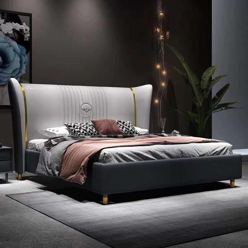 Galaxy Design Luxury Hotel Quality Faux Leather Bed King Size (180 x 200 CM) (White)