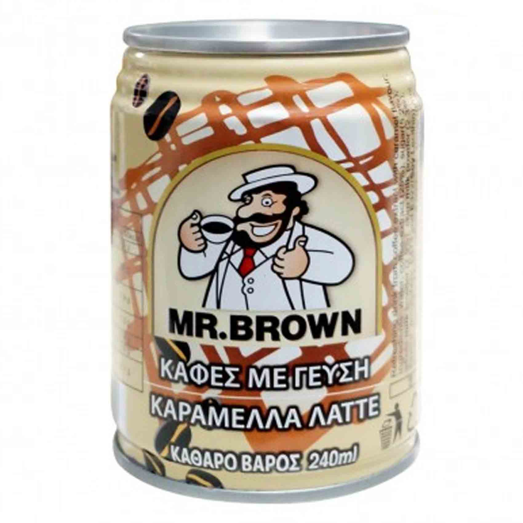 مستر براون قهوة شراب مثلج بنكهة الكراميل لاتيه 240 مل