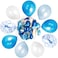 Party Time 24-Pieces 12 inches Blue, Light Blue and White Latex Balloon &amp; Confetti Balloons Balloons Set with Ribbon Roll For Father's Day, Baby Shower, Bridal Shower, Wedding D&eacute;cor &amp; Birthday Party D