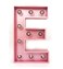 LED Marquee Letter Light Sign Wooden Pink (E) 25cm