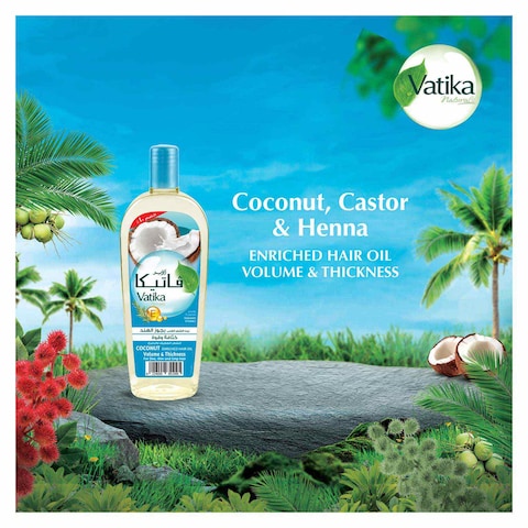 Vatika Naturals Coconut Enriched Hair Oil for Thin Hair - 180ml