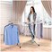 Rabos Clothes Drying Rack, Foldable Laundry Rack with Height-Adjustable Gullwings Space-Saving