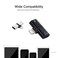 Docooler - Lightning to Dual Lightning Earphone Charging Cable Lightning Audio Cable T Shape Audio Adapter Earphone Charge Converter for iPhone(Silver)
