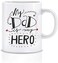 Goldedge My Dad Is My Hero Personalized Ceramic Sublimation Mug 11 Oz Fully Customized Coffee Mug