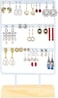 AC&amp;L Jewelry Organizer Earning Holder with 36 Holes, Jewelry Display Stand For Earrings and Jewelry, Aesthetic Ear Stud Hanger, Gift For Women Girls (White)