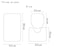 Toilet floor mat 3-piece bathroom carpet door mat 3-piece bathroom floor mat