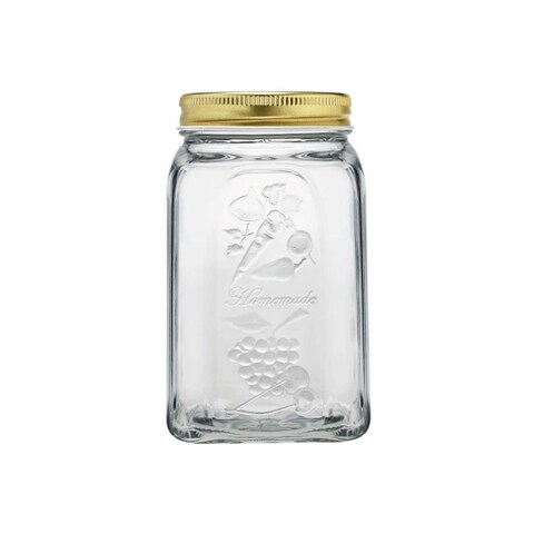 Pasabahce Square Jar With Metal Cover
