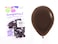 Sempertex 50 pcs, 5" Round Balloons, Fashion chocolate, Latex Balloons