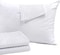Hotel Linen Klub Single  Bed Sheet 2pcs Set , 100% Cotton 250Tc  Sateen 1cm Stripe  , Size: 160x220cm + 1pc Pillowcase 50x75cm ,White