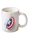 Spoil Your Wall Captain America Shield Printed Coffee Mug White/Red/Blue 11Ounce