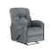 American Polo Velvet Classic Recliner Chair - Grey - American Polo