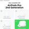 Elago Liquid Hybrid Hang designed for Airpods Pro 2nd Gen (2022) case cover with Carabiner - White