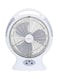 Olsenmark OMF1579 Desktop Rechargeable Fan with LED, 12 Inch - 2 Speed Setting - Lead-Acid Battery - USB Charging - Portable, Lightweight - Overcharge &amp; Over discharge Protection - Home/Offi