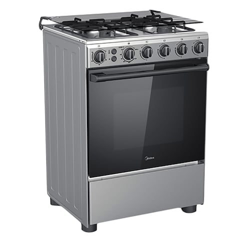 Midea Gas Cooker With Full Safety CME6060-D Silver/Black 60x60cm