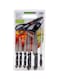 Royalford 9-Piece Kitchen Knife Set Black/Silver