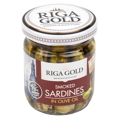 Riga&nbsp;Gold&nbsp;Smoked&nbsp;Sardines&nbsp;In&nbsp;Olive&nbsp;Oil&nbsp;100g