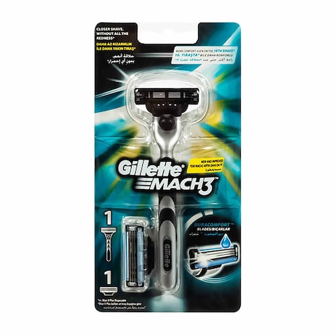 Buy Gillette Mach3 Turbo Shaving Handle - 1 Blade in Egypt