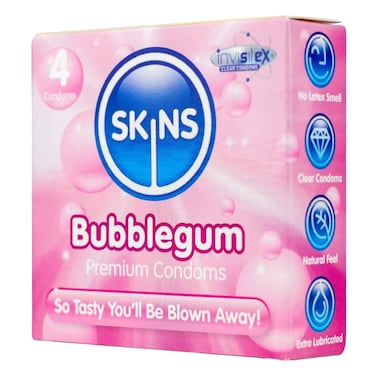 Skins Condoms Bubblegum 4Pack