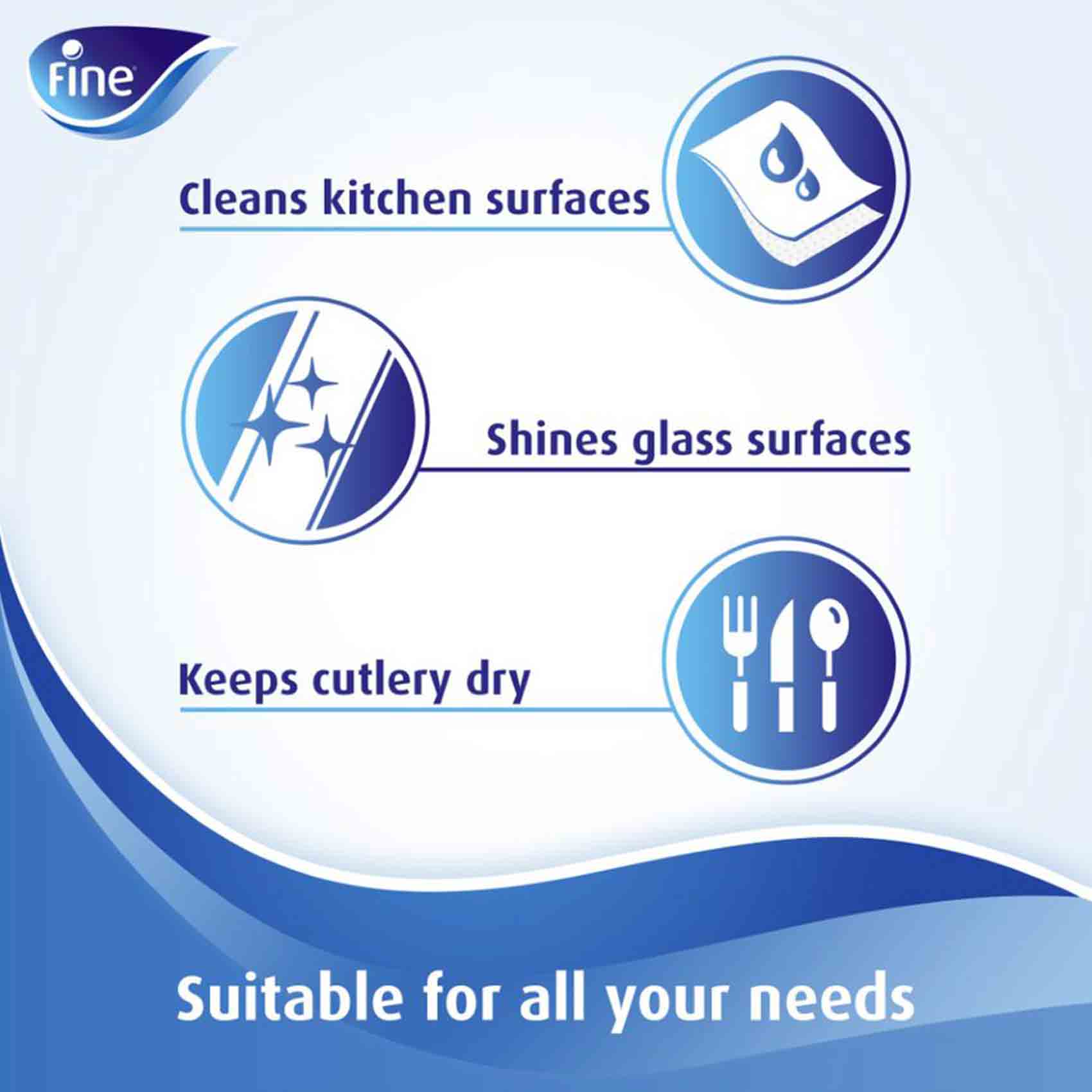 Fine Kitchen Super Towel 70 Sheet 2 Ply 2 Rolls product thumbnail 5