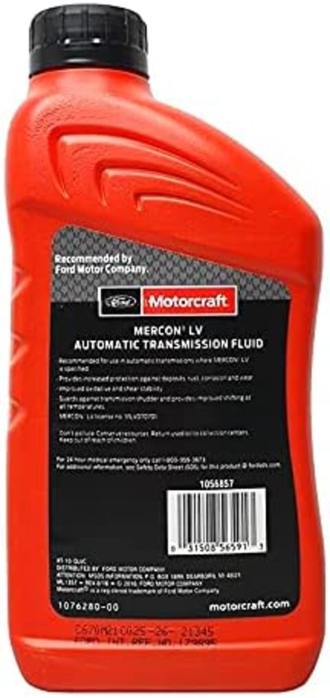 Motorcraft Mercon Lv Automatic Transmission Fluid (Atf) 12 Quart Case