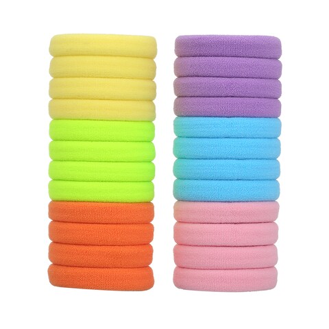 Generic-24PCS Large Stretch Hair Ties Hair Bands Ponytail Holders Hair Rope