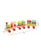 Alostoura Colorful Classic Train Shaped Wooden Geometric Shape Sorter Play Set For Kids 41X12.7X7cm