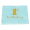 Amscan First Birthday Boy Beverage Napkin Blue And Gold 16 Pieces