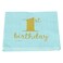 Amscan First Birthday Boy Beverage Napkin Blue And Gold 16 Pieces