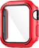 Green Lion Guard Pro PC/TPU Case With Glass Compatible With Apple Watch 44mm, Easy Access To All Ports, Lightweight, Easy To Attach, Anti-Scratch, Shockproof (Red)