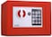 Rubik Mini Electronic Digital Security Safe Deposit Box With Electronic Keypad Lock And Physical Key For Home Office Hotel Jewelry Passport Watches Cash Storage (Red)