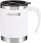 Royalford 14Oz Double Wall Travel Mug Portable With Comfortable High Grip Handle, &amp; Double Thick Wall Hot &amp; Cool, Leakresistant Lid Preserves Flavour &amp; Freshness, Rf5130Wh, Multi